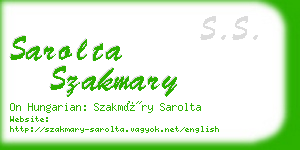 sarolta szakmary business card